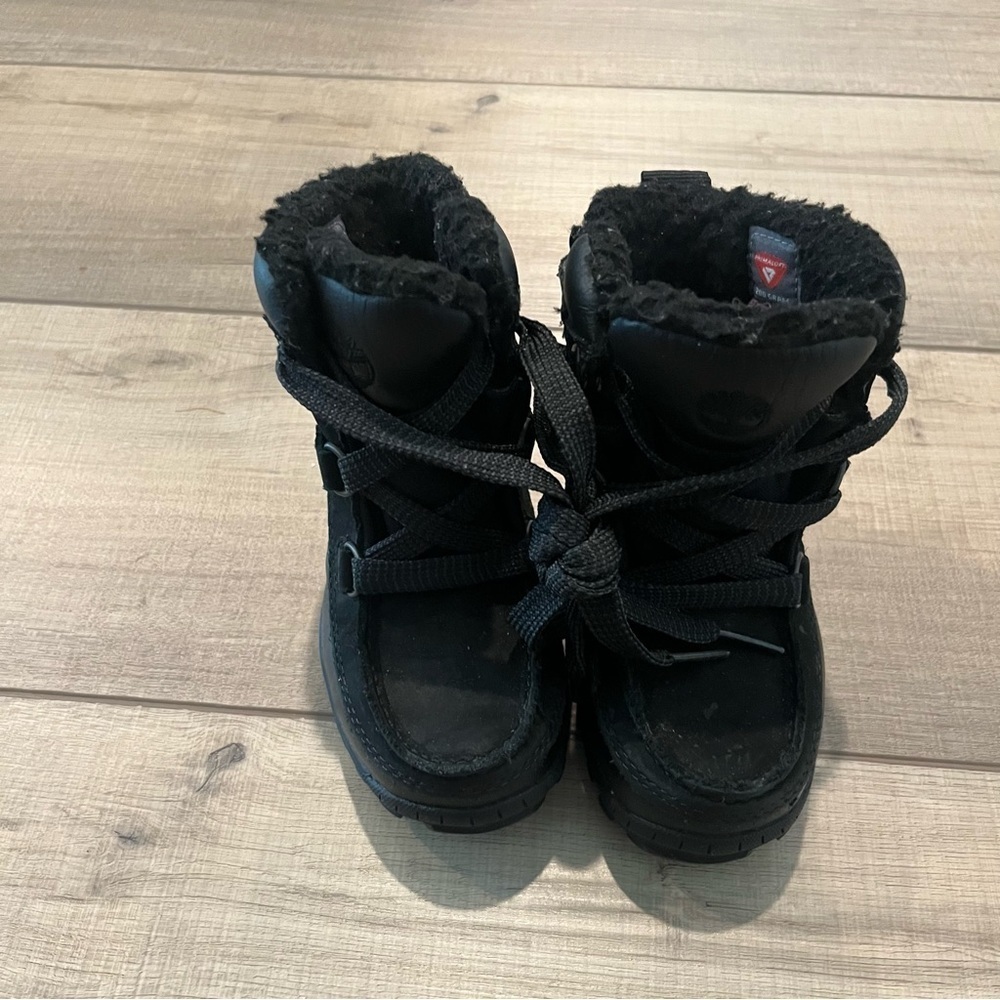 Timberland Black Zip Up combat Boots Suede Leather Primaloft 200grams Size 6